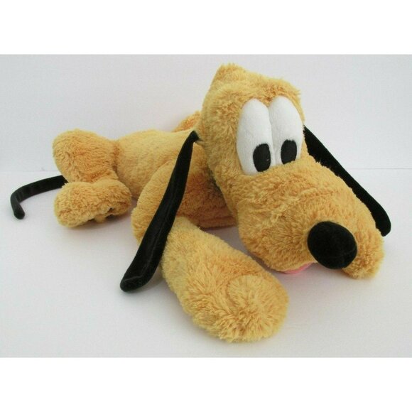 Disney Pluto Plush Yellow Dog Laying Down Floppy 16" Disneyland Resort - Picture 3 of 8